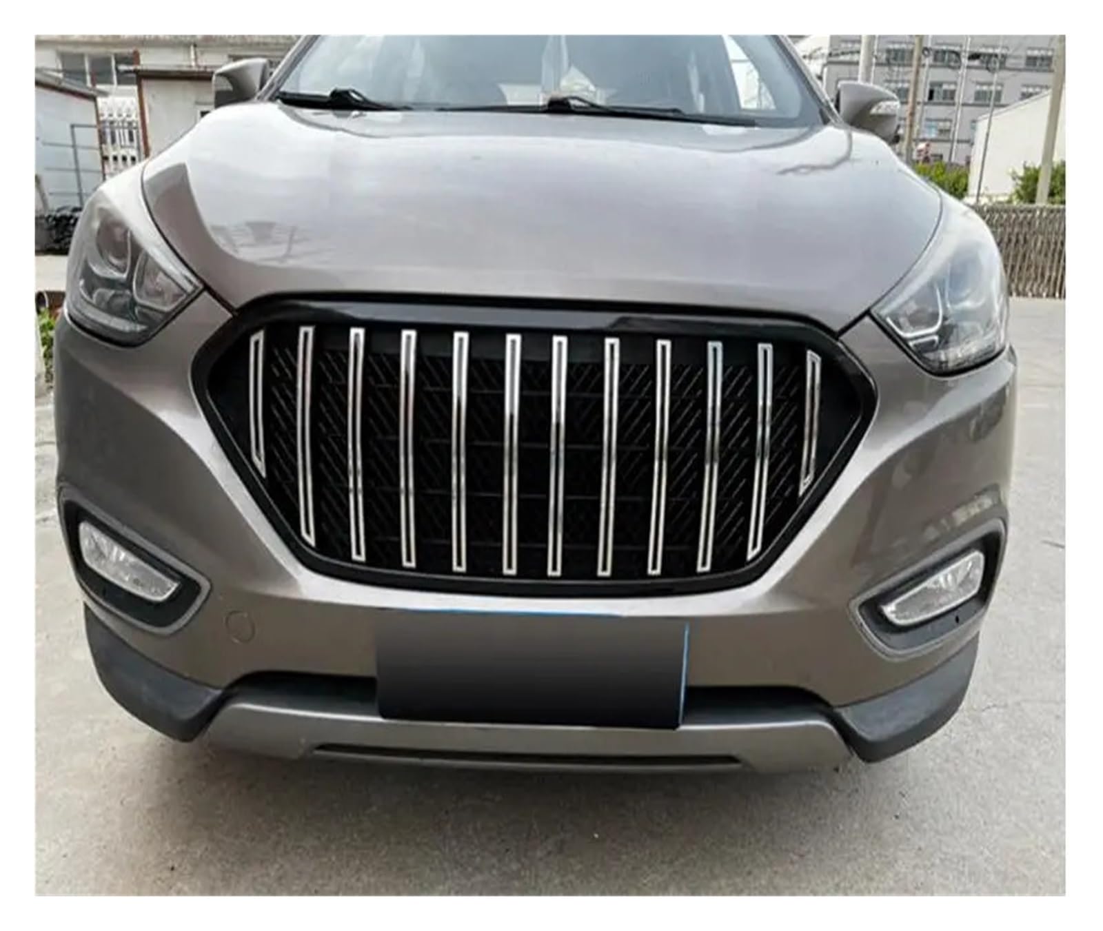 2014–2016, kompatibel mit Hyundai IX35, Kühlergrill, hochglänzendes Schwarz, modifiziertes Zubehör for die Frontstoßstange, Dekoration der Vorderseite(C) von WONOWDQF