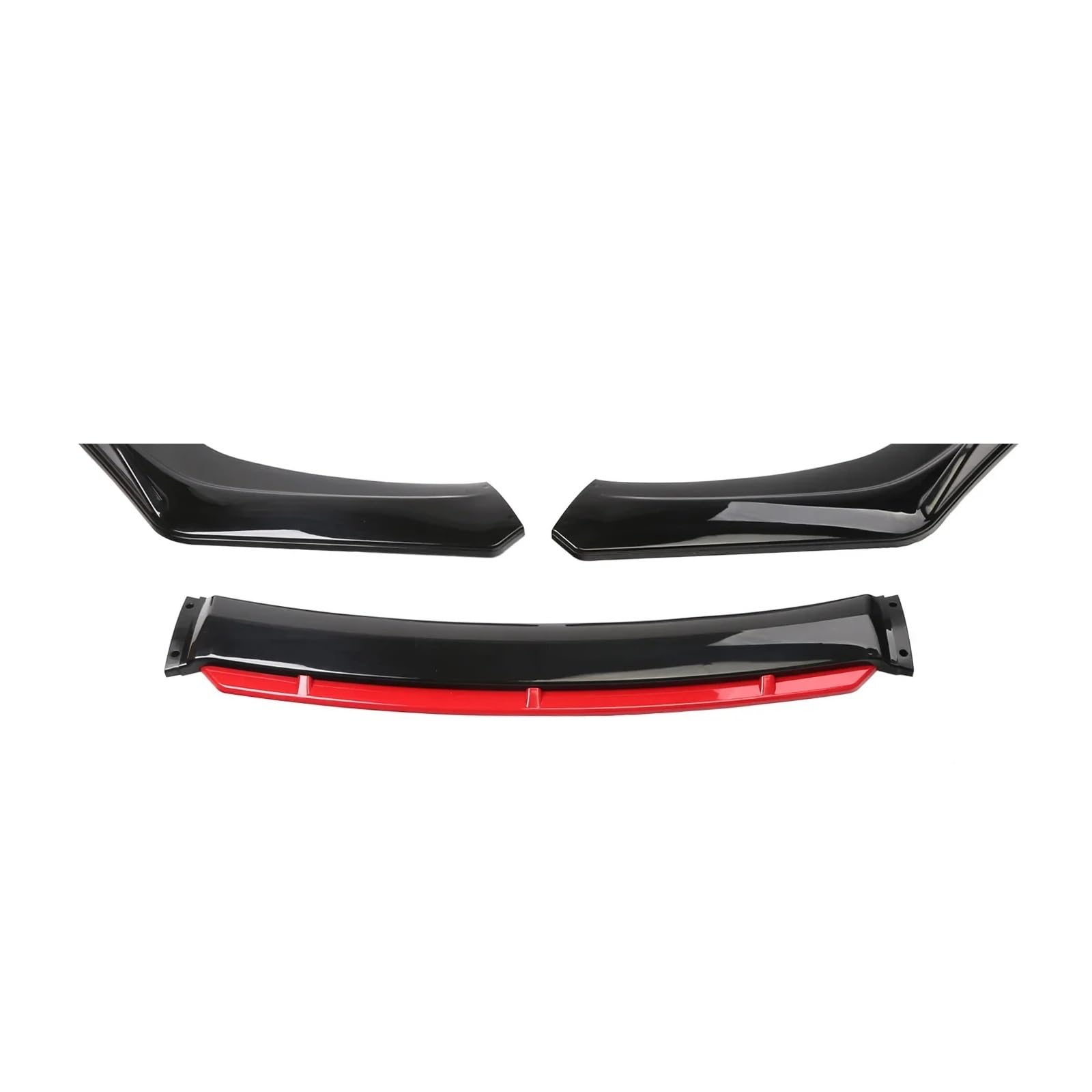 4PCS Frontschürze Lippe Kompatibel for Mitsubishi Lancer 2008-2017 Spoiler Splitter Diffusor Body Kit Guards Universal fit Auto Zubehör(Black Red) von WONOWDQF