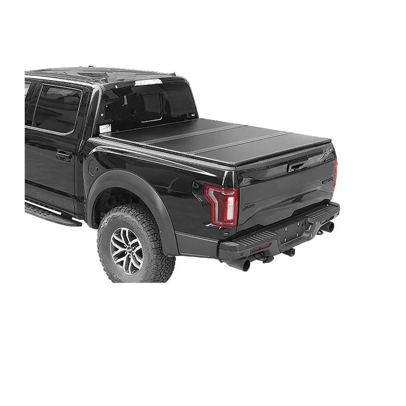 4X4 Vollaluminium-LKW-Ladeflächenabdeckung, kompatibel mit F150, Ersatz-Schwarze, dreifach gefaltete Laderaumabdeckung, Universal-Pickups von WONOWDQF