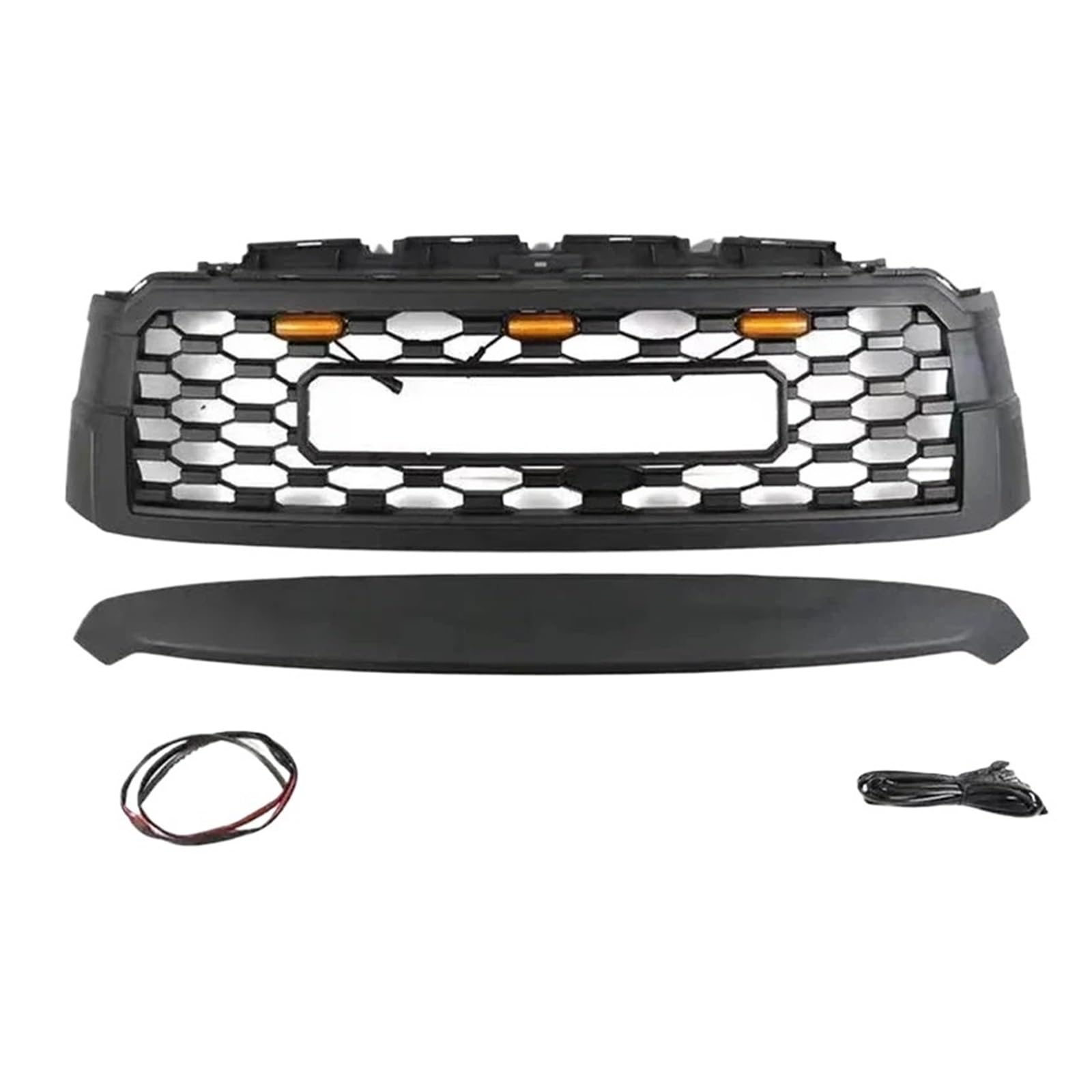 4x4 Off-Road-Kühlergrill, geeignet for Toyota Sequoia 2019 2020 2021, mit hellschwarzen Auto-Frontstoßstangengrill-Außenverkleidungsteilen von WONOWDQF