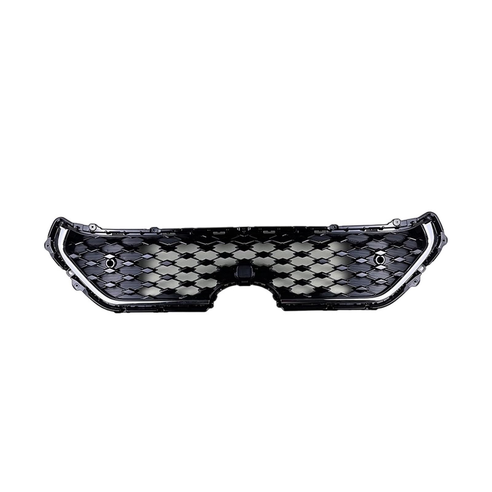 ABS Schwarz Auto Front Upper Grille Ohne LED Geeignet Kompatibel for Toyota RAV4 2019 2020 2021 2022 Standard Version Auto Teil von WONOWDQF