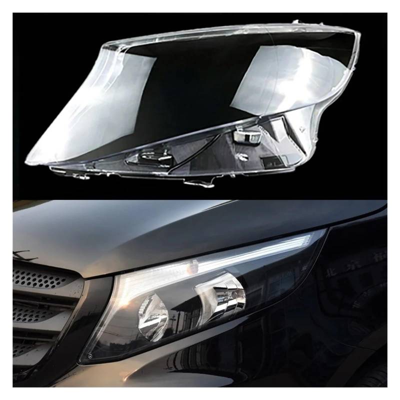 Auto-Frontlinsenkappen Scheinwerferabdeckung Auto-Scheinwerfergehäuse Scheinwerfer-Lampenschirmschale Kompatibel for Mercedes-Benz Vito V-Klasse V260 2016~2021(Left) von WONOWDQF