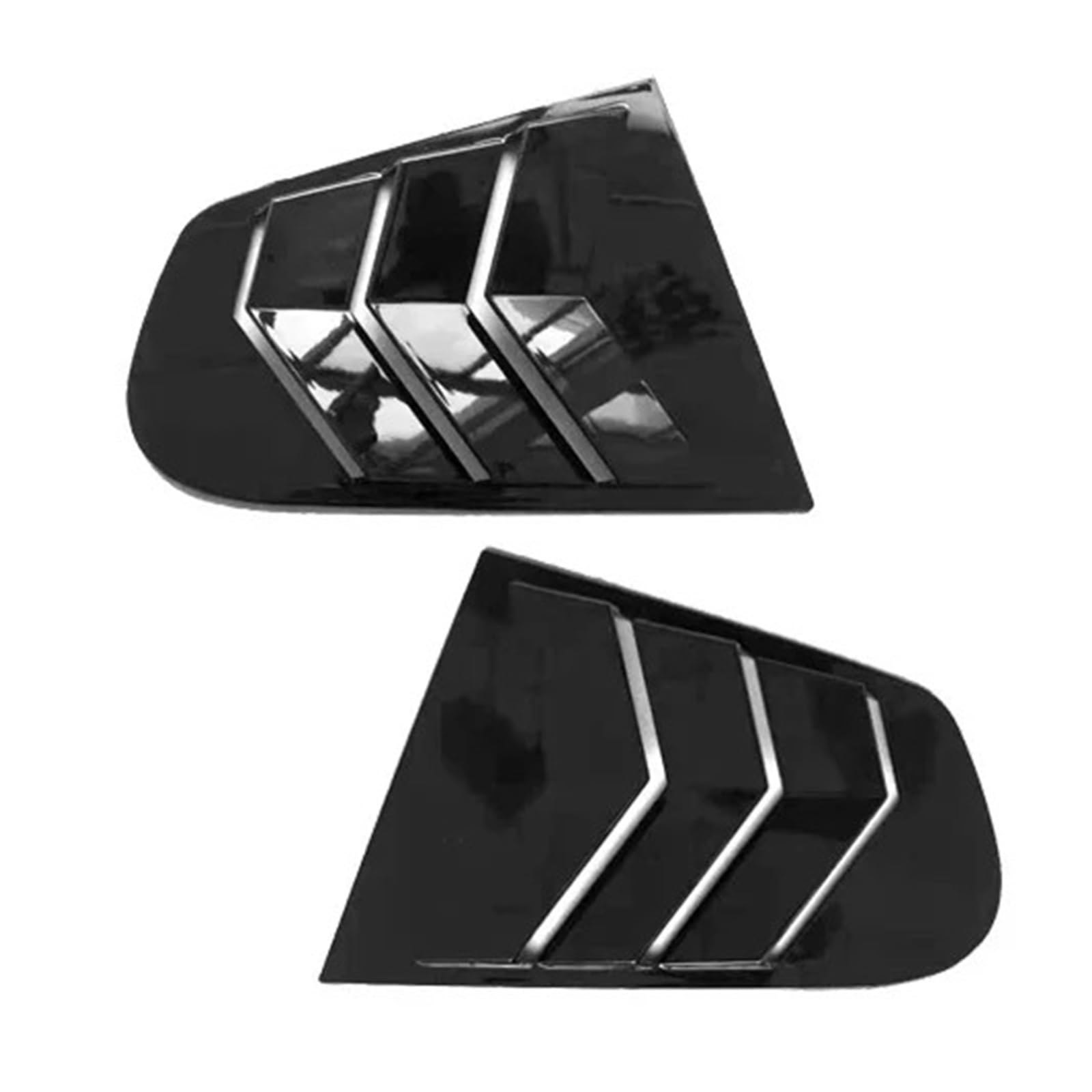 Auto Hinten Seite Fenster Blind Scoop Vent Carbon Fiber Spoiler Dekoratives Zubehör Kompatibel for VW Scirocco 2009-2018(Glossy black1) von WONOWDQF