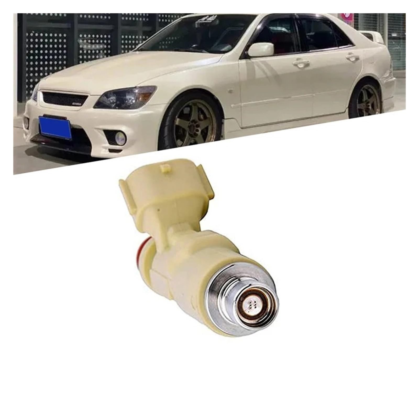 Auto Kraftstoff Injektor Düse 23250-74220 Kompatibel for Toyota Altezza Gita SXE10 3SGE Caldina ST215 2,0 L 1998-2005 Injection(Beige Silver 1PCS) von WONOWDQF