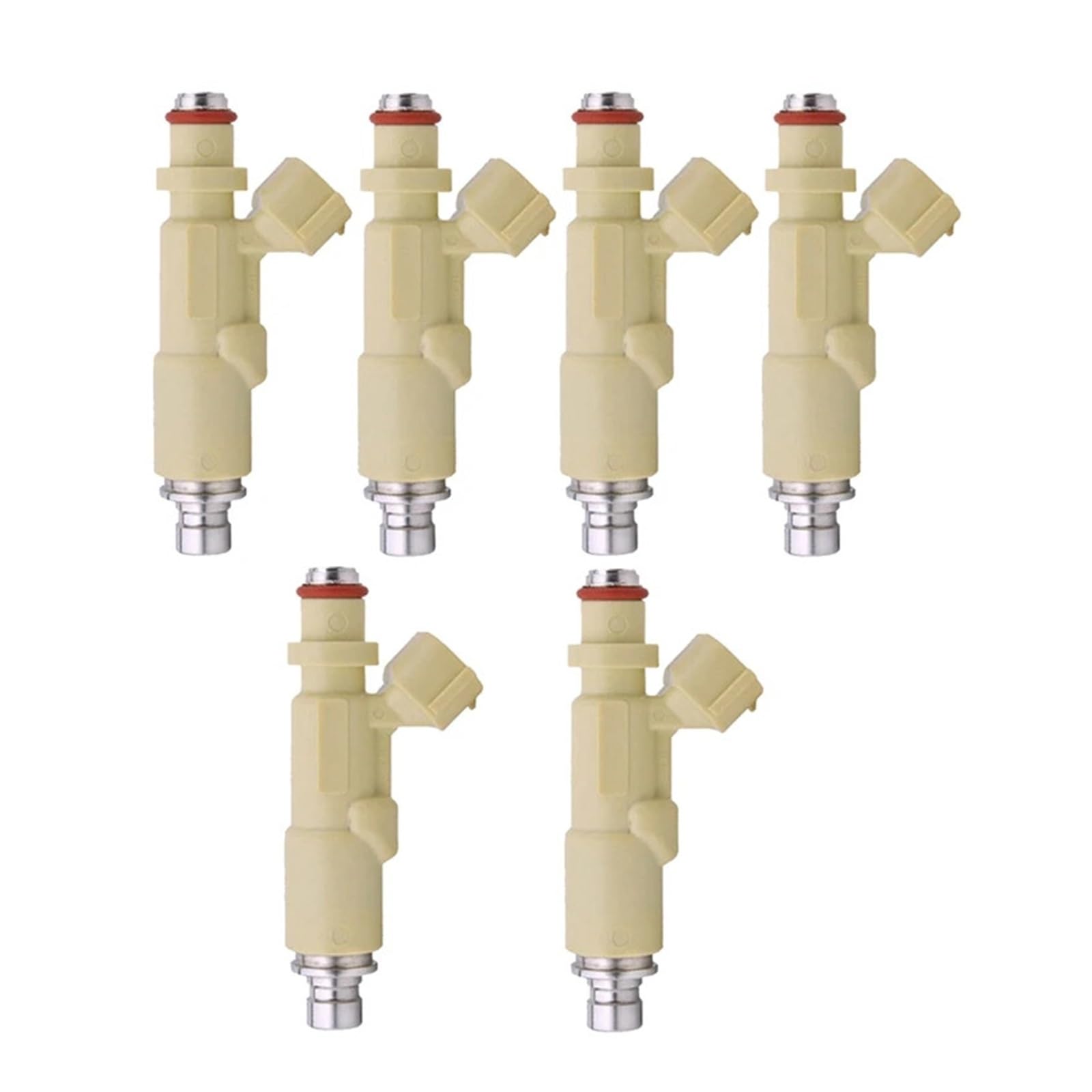 Auto Kraftstoff Injektor Düse 23250-74220 Kompatibel for Toyota Altezza Gita SXE10 3SGE Caldina ST215 2,0 L 1998-2005 Injection(Beige Silver 6PCS) von WONOWDQF