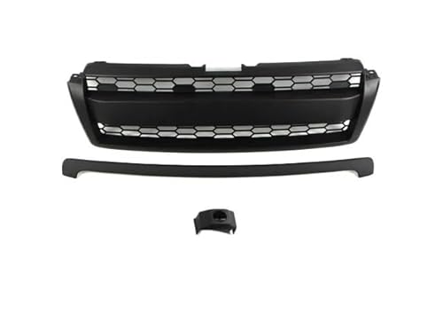 Auto Kühlergrill Kompatibel for Toyota Land Crusier Prado Fj150 2010-2013 Front Stoßstange Oberen Grille Mit LED Bernstein Lichter Grille ABS(Black Without LED) von WONOWDQF