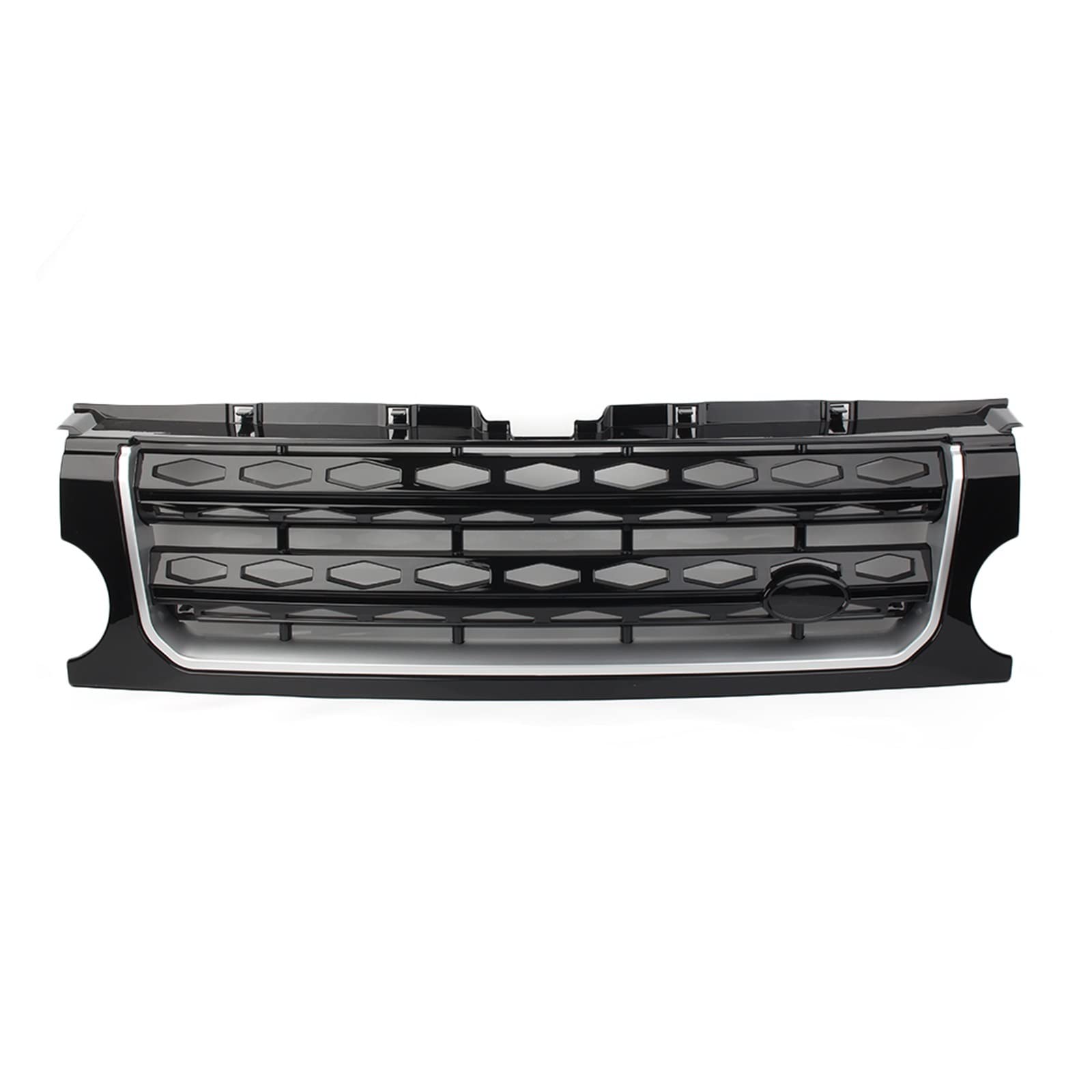 Auto Kühlergrill Stoßstange Wabengitter Grill Kompatibel for Land Rover Discovery LR3 2005 2006 2007 2008 2009 Grau Silber (Black) von WONOWDQF