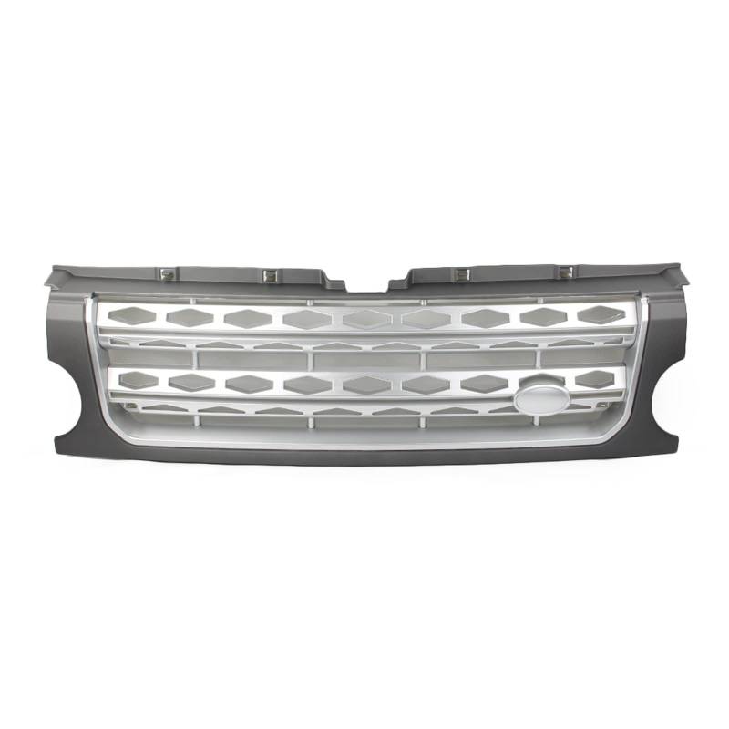 Auto Kühlergrill Stoßstange Wabengitter Grill Kompatibel for Land Rover Discovery LR3 2005 2006 2007 2008 2009 Grau Silber (Gray) von WONOWDQF