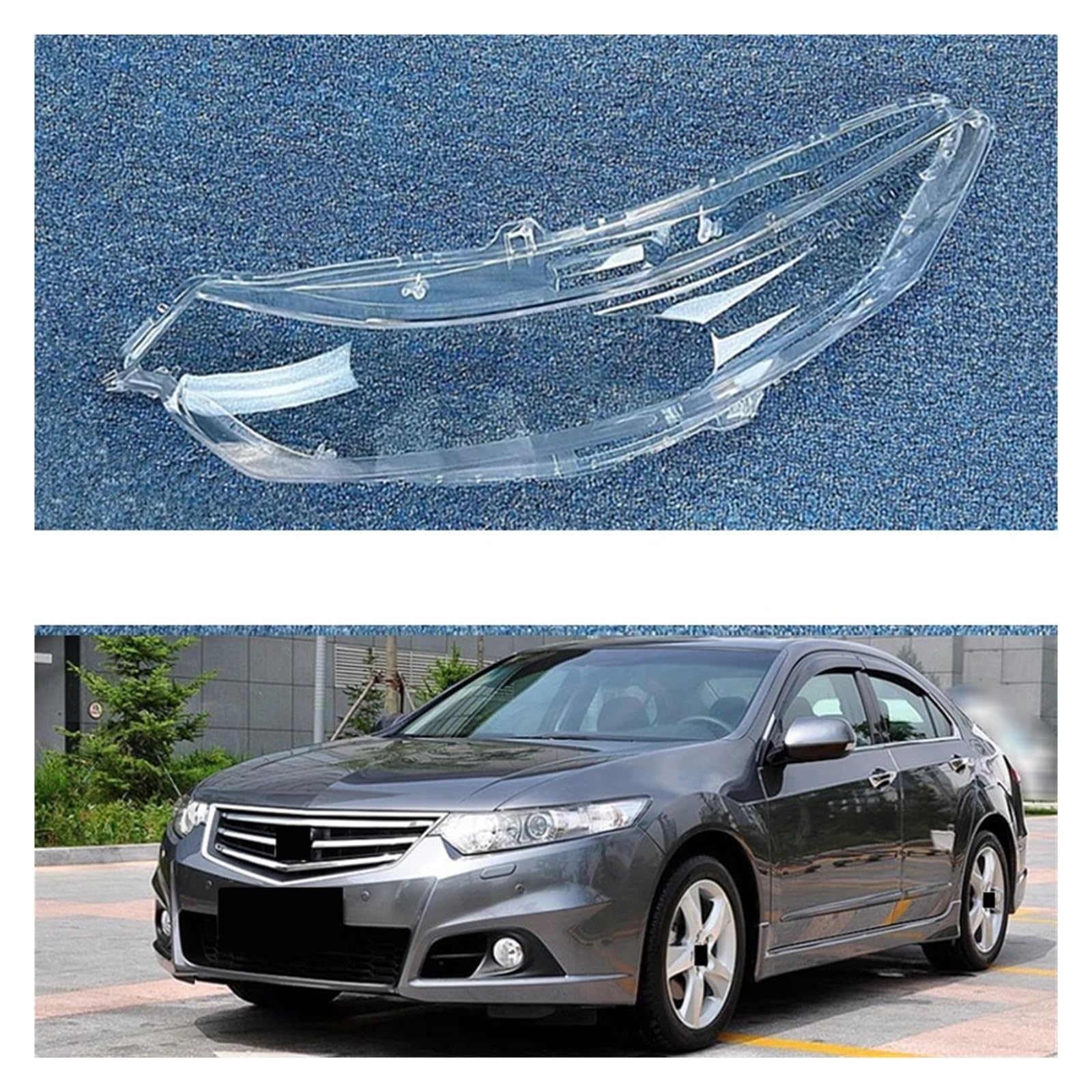 Auto-Lichtkappen Kompatibel for Honda Spirior 2009 2010 2011 2012 2013 Auto-Lampenschirm Lampenschirm Frontscheinwerferabdeckung Glaslinse Shell(Left) von WONOWDQF