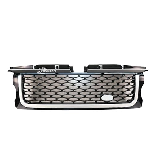 Auto-Renngrills Kompatibel for Land Rover Range Rover Sport 2005-2009 L320 Frontstoßstangengrill Autozubehör(Black Silver) von WONOWDQF