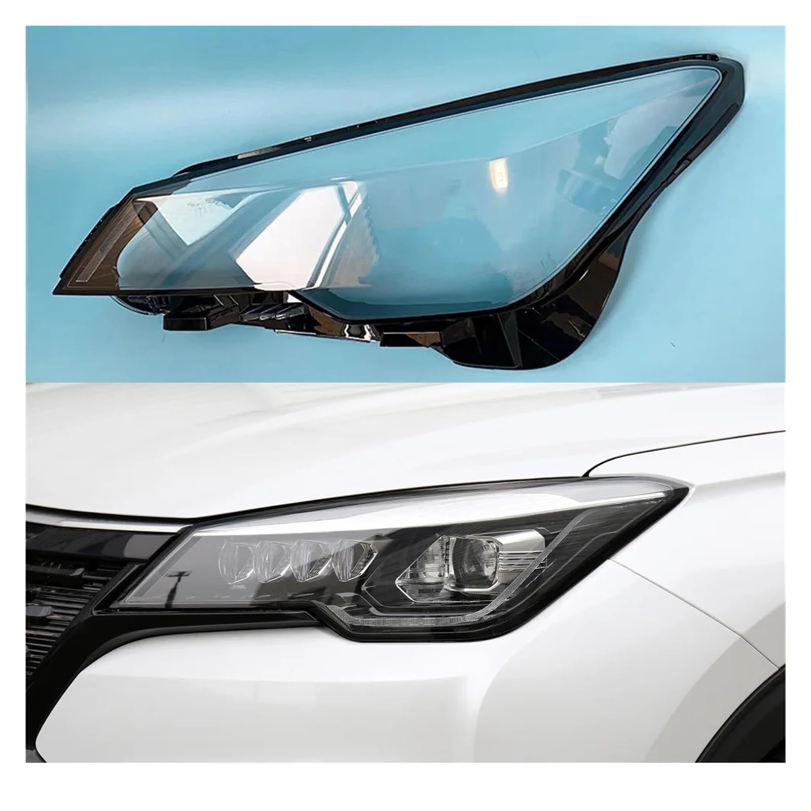 Auto-Scheinwerfer-Abdeckung, Glasschale, vorderer Scheinwerfer, transparenter Lampenschirm, Auto-Licht-Lampe, kompatibel mit ChangAn CS85 Coupe 2019 2020 2021(Left) von WONOWDQF