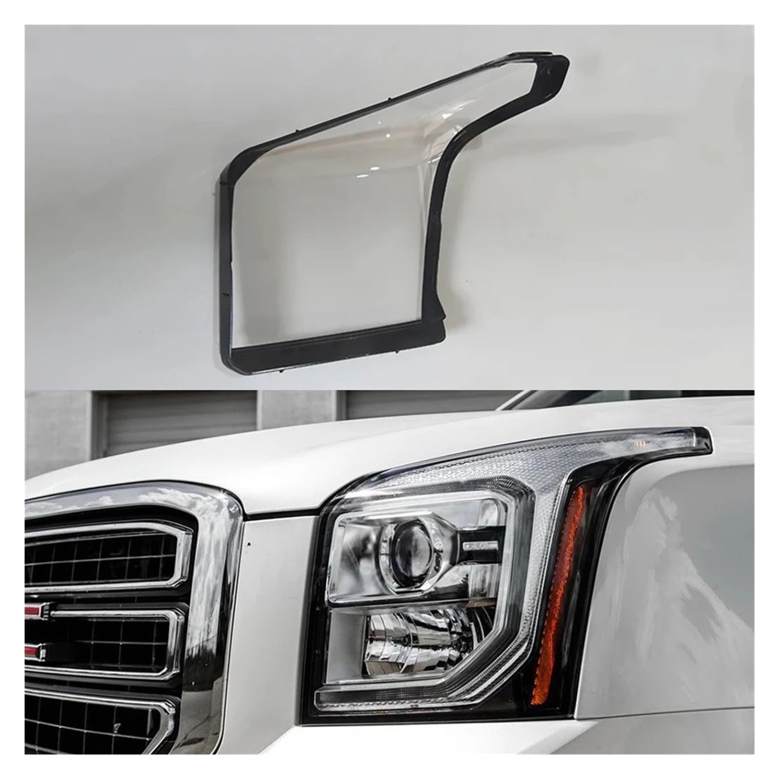 Auto Scheinwerfer Abdeckung Auto Scheinwerfer Lampenschirm Lampcover Kopf Lampe Licht Objektiv Shell Kompatibel for GMC Yukon 2015 2016 2017 2018 2019 2020(Left) von WONOWDQF