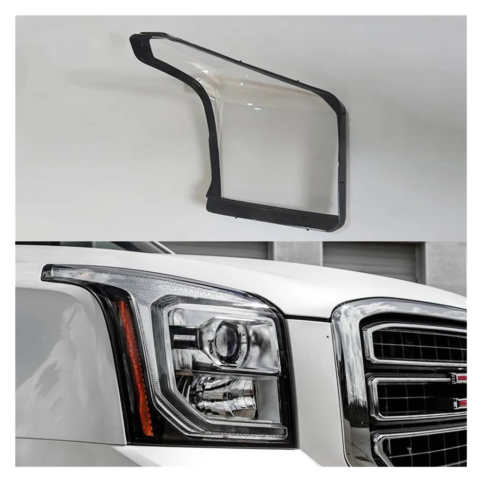 Auto Scheinwerfer Abdeckung Auto Scheinwerfer Lampenschirm Lampcover Kopf Lampe Licht Objektiv Shell Kompatibel for GMC Yukon 2015 2016 2017 2018 2019 2020(Right) von WONOWDQF