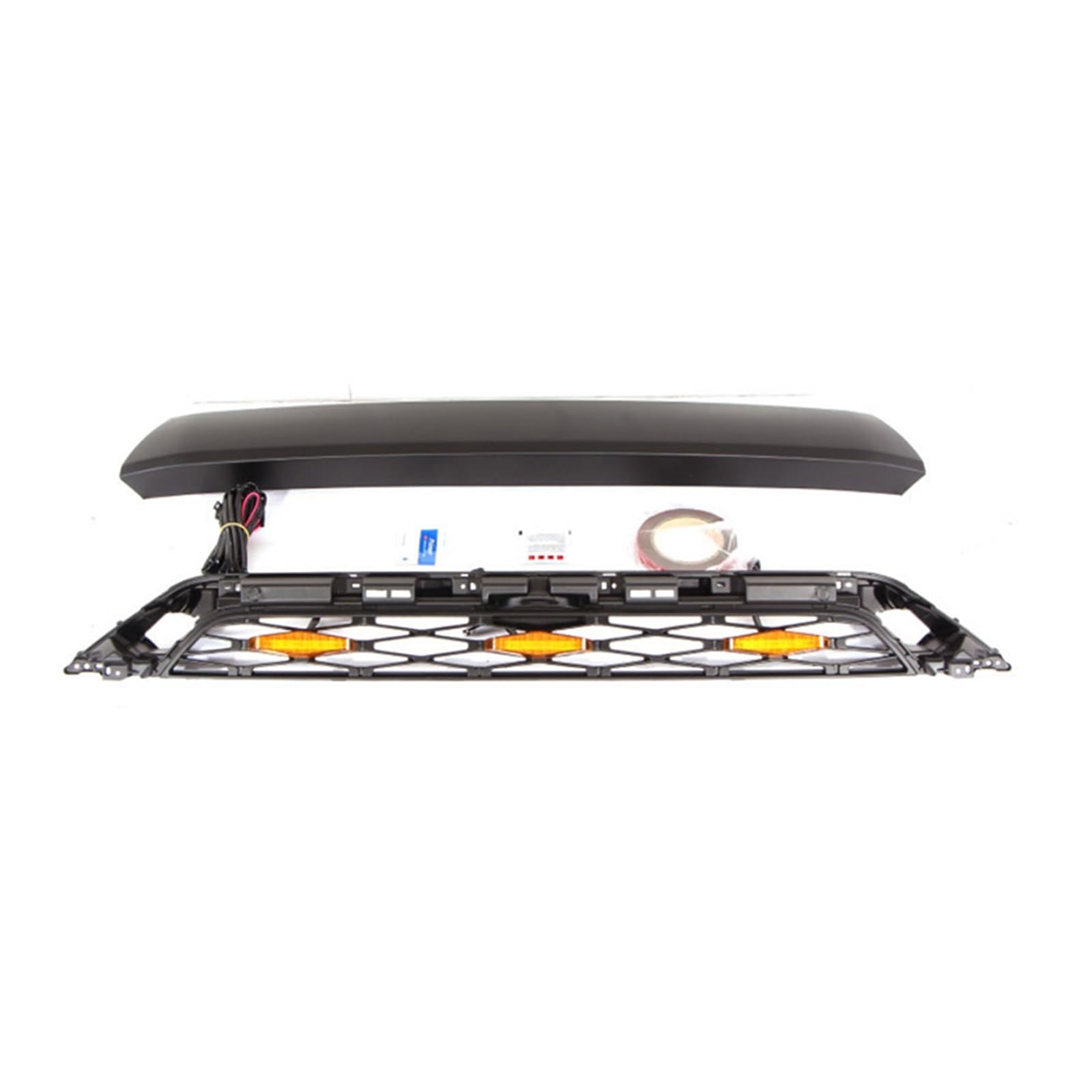 Autogrill Kompatibel for Toyota 4Runner 2016-2019 Frontgrill Modifiziert Mit Lichtmodell Frontstoßstange Passende Einfache Installation(3 Lights) von WONOWDQF