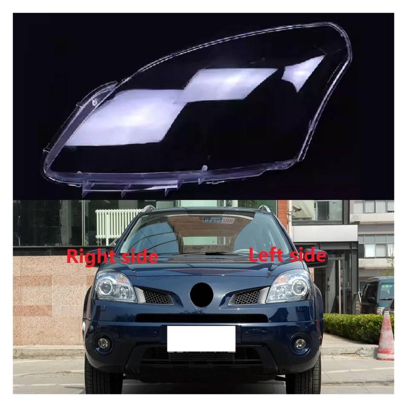 Autoscheinwerferlinse, kompatibel mit Renault Koleos 2009 2010, Kunststoffabdeckung, transparente Schale, Scheinwerferglas, ersetzt die Original-Lampenschirme(2pcs Left and Right) von WONOWDQF