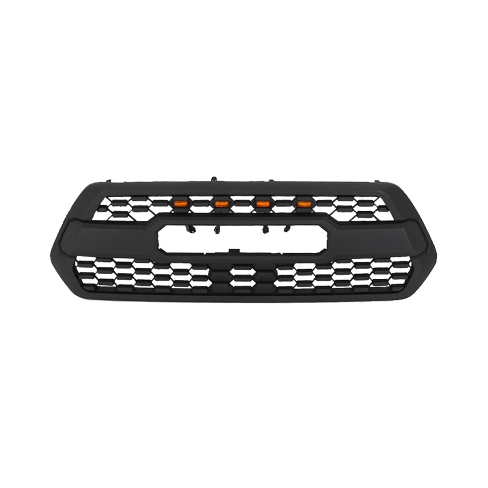 Frontgrill-Zierleisten, Renngrills, schwarz, passend for Mash-Grill mit 4 LED-Leuchten, kompatibel for Toyota Tacoma 2016–2019(with Lights) von WONOWDQF