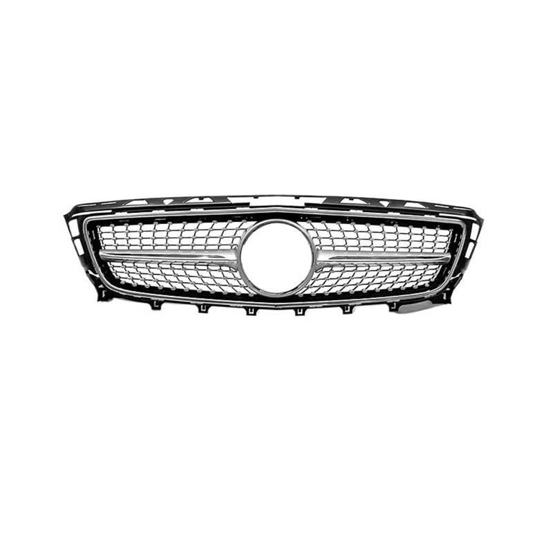 Frontgrill im Diamant-Stil, kompatibel mit Mercedes-Benz W218 CLS-Klasse CLS300 CLS320 CLS400 CLS350 CLS500 2011 2012 2013 2014(Silver1) von WONOWDQF