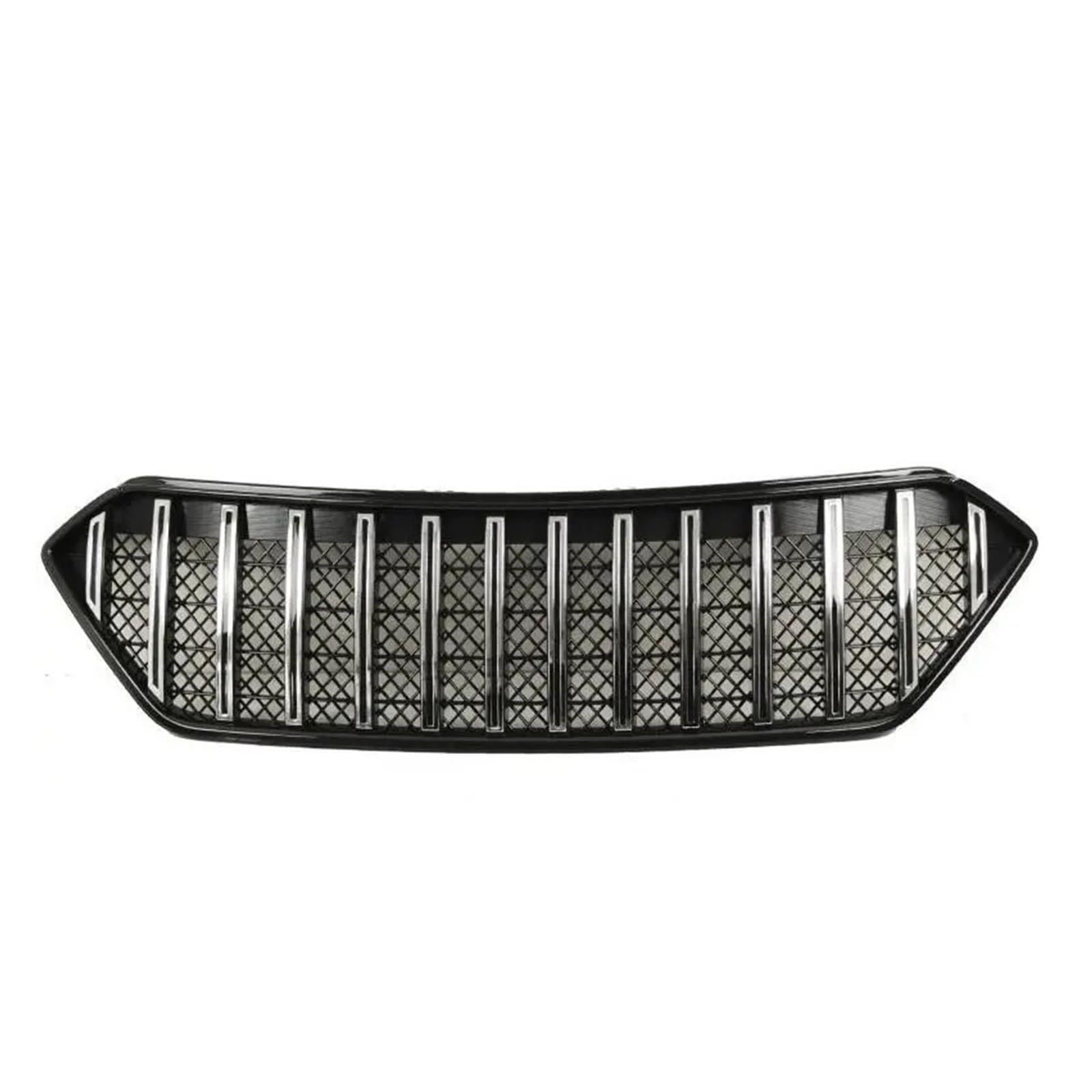 Frontgrill kompatibel for Hyundai Santa Fe 2013–2015, schwarz-silberner Grill, hochwertige Grillbaugruppe ersetzen(Deep Green) von WONOWDQF