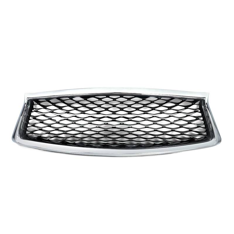 Frontstoßstange Oberer Kühlergrill Haubengrill Kompatibel for Infiniti 2018-22 Q50 Q50S Chrom + Schwarz von WONOWDQF