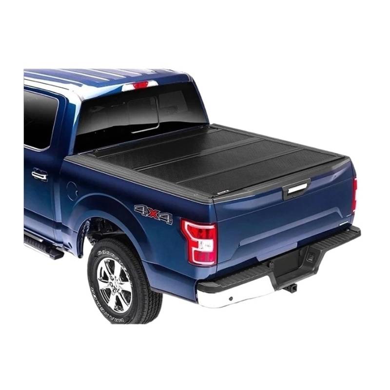 Harte dreifach gefaltete Laderaumabdeckung aus Aluminium, kompatibel mit Great Wall GWM POER 2015–2022 Pickup-Truck-Abdeckung, kompatibel mit Ranger T5 T6 von WONOWDQF