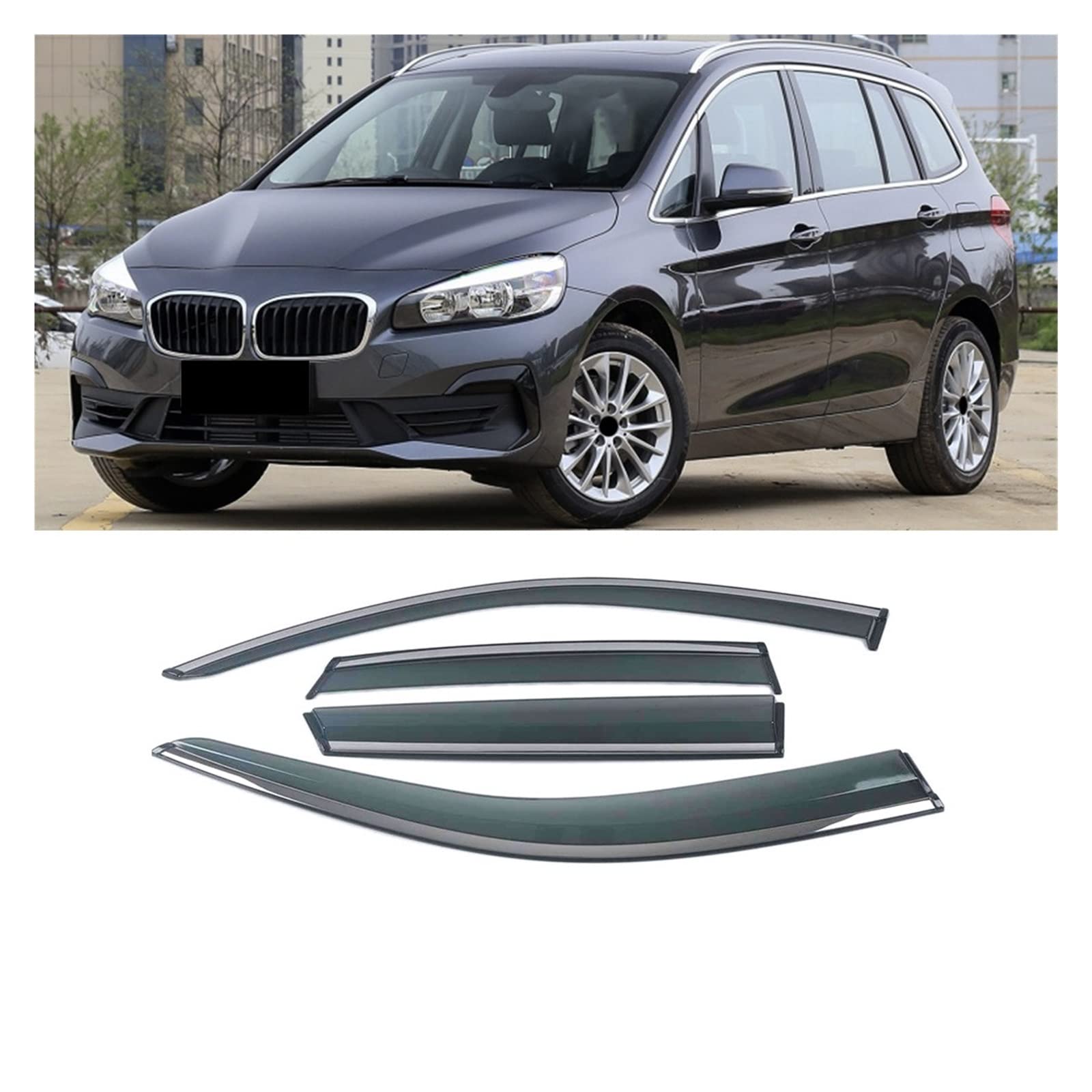 Kompatibel for BMW 2er Active Tourer F45 F46 2013–2019, Autofenster, Sonne, Regen, Schatten, Visiere, Schild, Schutz, Schutz, Rahmenaufkleber(for F46 Gran 7-Seat) von WONOWDQF