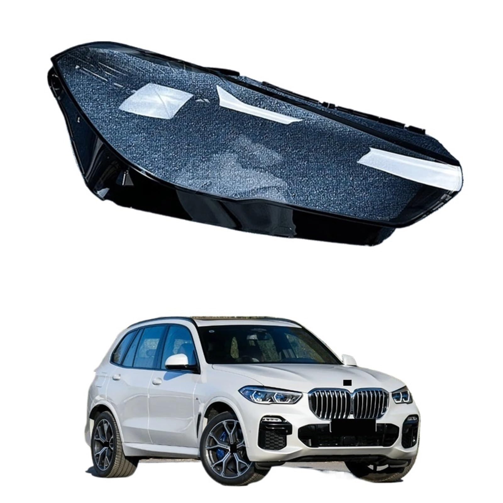 Kompatibel for BMW X5 X6 X5M X6M G05 G06 F95 2019 2020 2021 Autoscheinwerferabdeckung Objektivschale Vorne Scheinwerfer Lampenschirm Auto Lichtkappen(Left and Right) von WONOWDQF