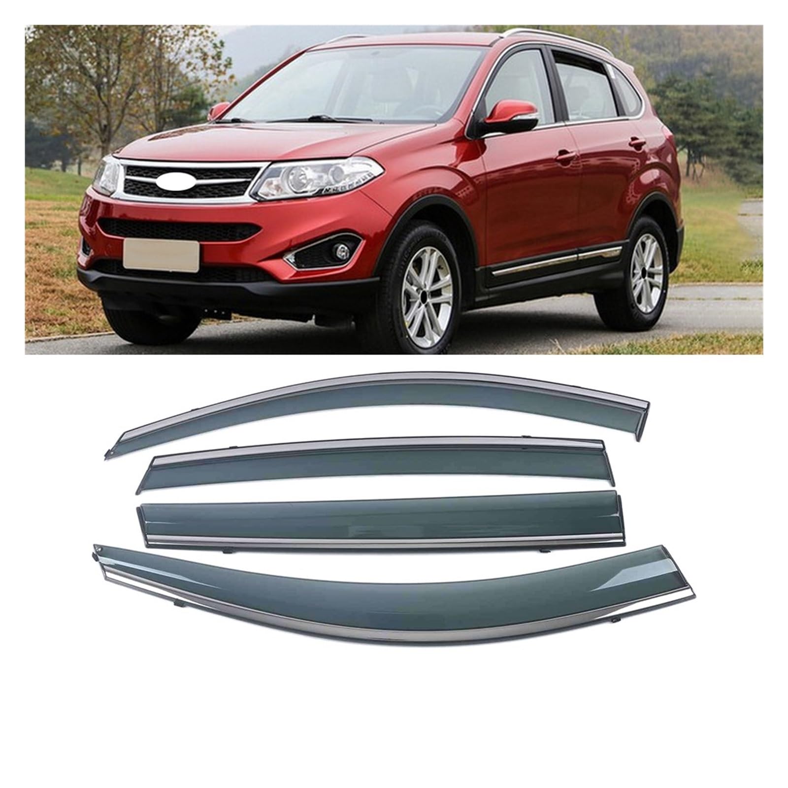 Kompatibel for Chery Tiggo 5 SUV/Cowin 5 SUV 2014–2020, Autofenster, Sonne, Regen, Sonnenschutz, Visier, Schutz, Schutzabdeckung, Außenzubehör von WONOWDQF