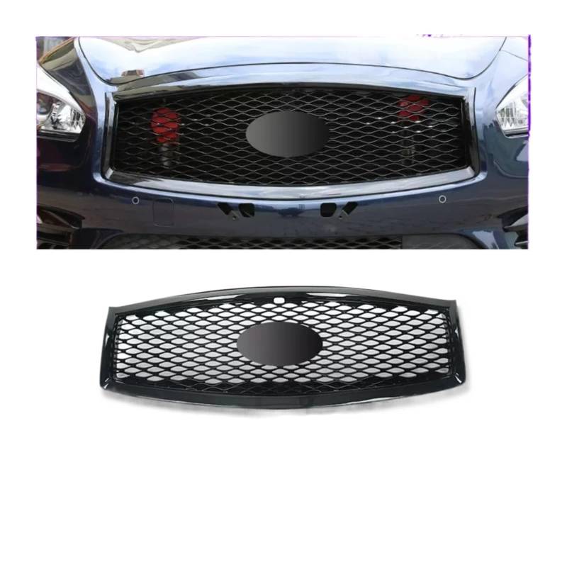 Kompatibel for Infiniti Q70L Grill Frontstoßstange Kühlergrill Montage Heckflügel Dachblende Heckspoiler Autozubehör(Glossy Black) von WONOWDQF