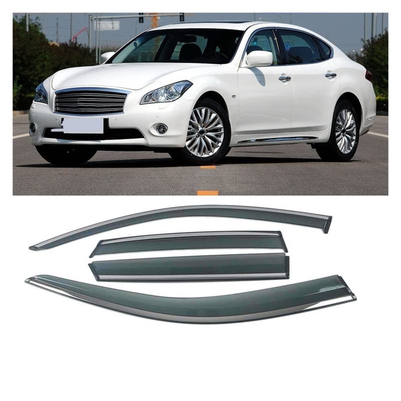 Kompatibel for Infiniti QX60 JX35 Q50 QX50 MG QX80 Autofenster Sonne Regen Schatten Visiere Schild Markisen Unterstände Deflektor Abdeckung Rahmen Aufkleber(for M(Y51) 2011-2019) von WONOWDQF