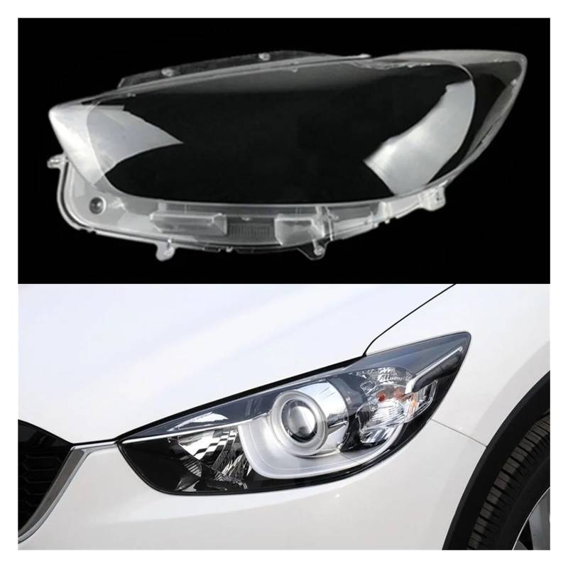 Kompatibel for Mazda CX-5 2013 2014 2015 2016 Auto Frontscheinwerferabdeckung Auto Scheinwerfer Lampenschirm Lampcover Kopf Lampenlicht Glaslinse Shell(Left) von WONOWDQF