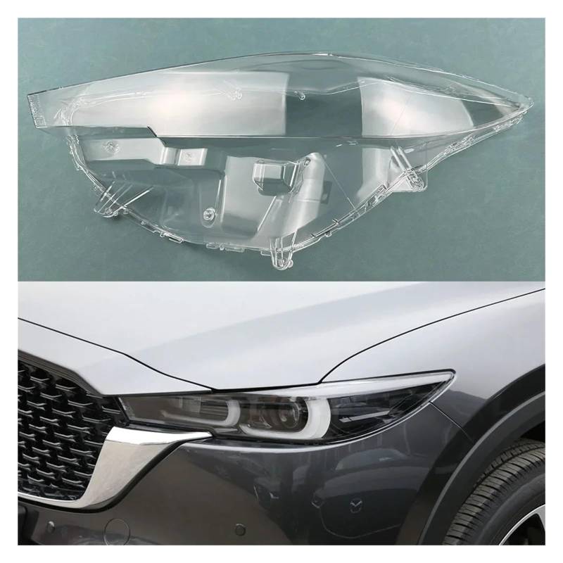 Kompatibel for Mazda CX-5 2022 2023 2024 Scheinwerfer Transparente Abdeckung Scheinwerfer Shell Objektiv Ersetzen Die Original Lampenschirm Plexiglas(Left) von WONOWDQF