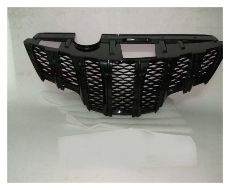 Kompatibel for Nissan 2013-2016 X-Trail X Trail Kühlergrill Grill Mesh Abdeckung 1pc Schwarz/Silber(Black) von WONOWDQF