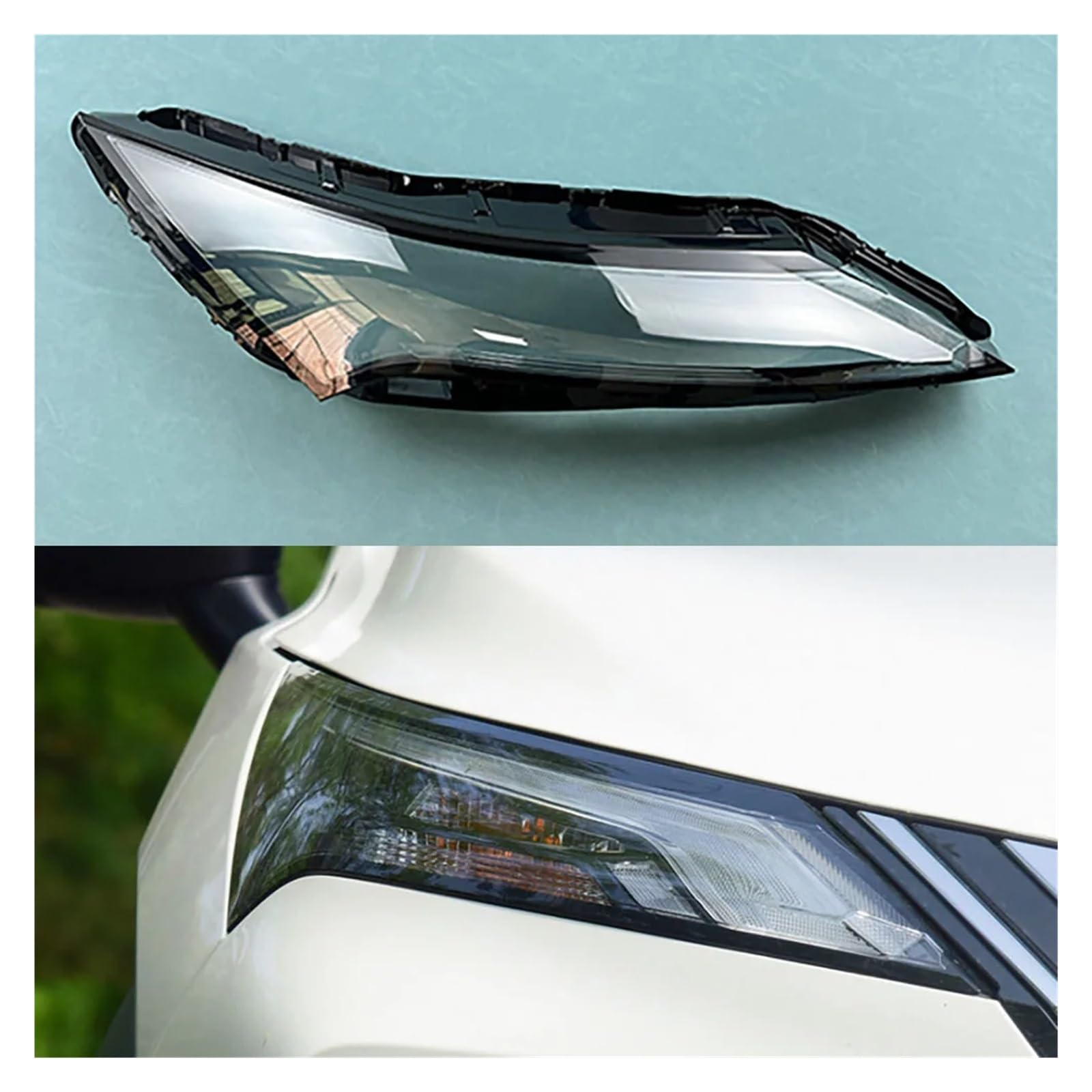 Kompatibel for Nissan X-Trail 2021 2022 2023 Front Scheinwerfer Abdeckung Transparent Lampenschirm Lampe Shell Masken Plexiglas(Right) von WONOWDQF