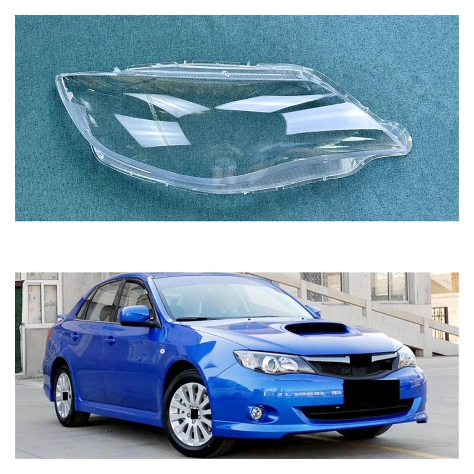 Kompatibel for Subaru Impreza 2006-2014 Scheinwerfer Abdeckung Schatten Scheinwerfer Shell Transparent Lampenschirm Fall Objektiv(Left A) von WONOWDQF