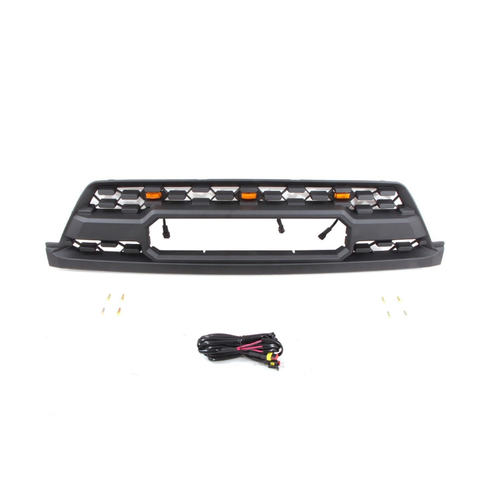 Kompatibel for Toyota 4Runner 2002-2005 Autozubehör Facelift Frontstoßstange Netzverkleidung Abdeckung Maske Grill Renngrills mit LED-Kühlergrill Passform(with Lights) von WONOWDQF