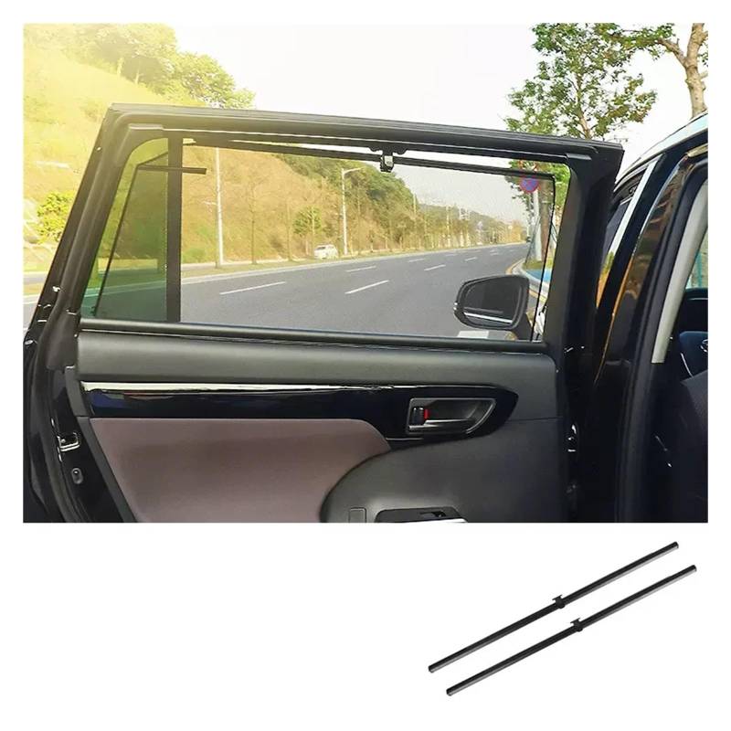 Kompatibel for Toyota Highlander Kluger XU70 2023 2022 2021 Automatischer Hebe-Auto-Sonnenschutz Seitenfenster-Sonnenblende Accessiores Autovorhang(Rear Door 2 pcs) von WONOWDQF