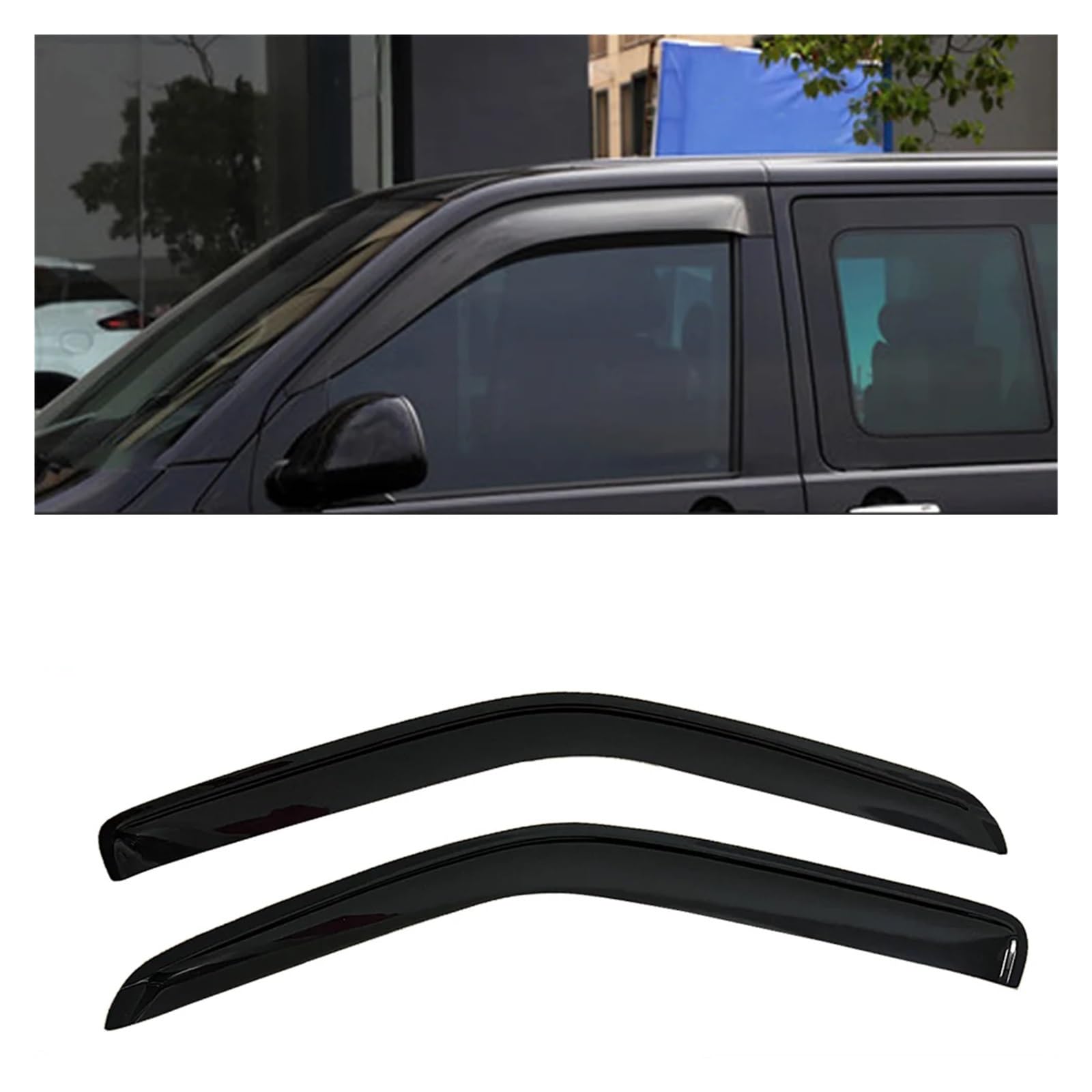 Kompatibel for VW T6 Transporter Caravelle 2015–2019, Autofenster, Regenschutz, Visiere, Schild, Shelter, Schutzabdeckung, Rahmenaufkleber von WONOWDQF