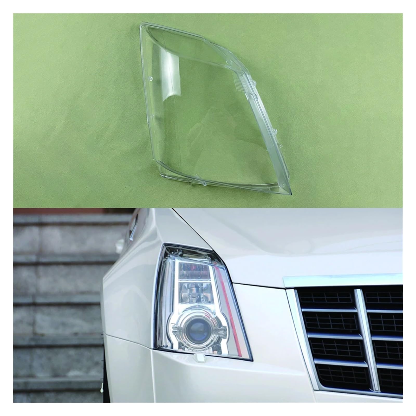 Kompatibel mit Cadillac Cts Cts-V Coupe 2008-2014. Autoscheinwerfer-Lampenkappen, Scheinwerferschale, transparenter Lampenschirm, Lampenabdeckung, Scheinwerferabdeckung.(Right) von WONOWDQF