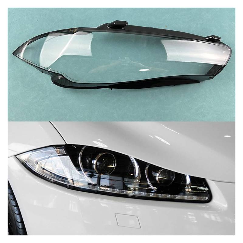 Kompatibel mit Jaguar XF XFL 2012 2013 2014 2015, Auto-Frontscheinwerfer-Abdeckung, Objektivglas, Scheinwerfer, transparente Lampenschirm-Lampenschalen-Masken(Right) von WONOWDQF