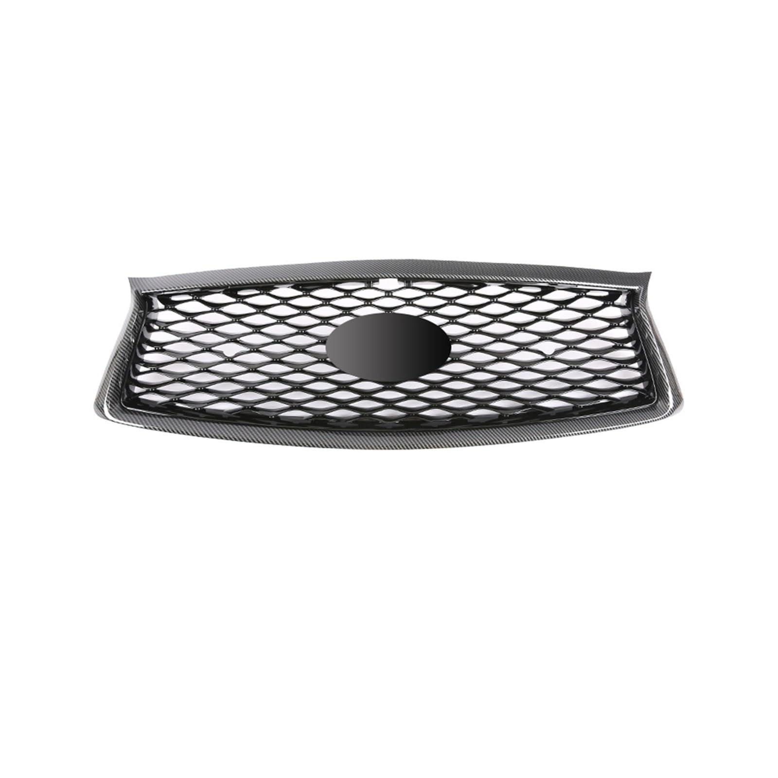 Kühlergrill in Schwarz/Kohlefaser-Optik, kompatibel mit Infiniti Q50 2014–2017, alle Modelle, Waben-Stil, Auto-Stoßstangen-Entlüftungsgitter(Carbon Fiber Look) von WONOWDQF