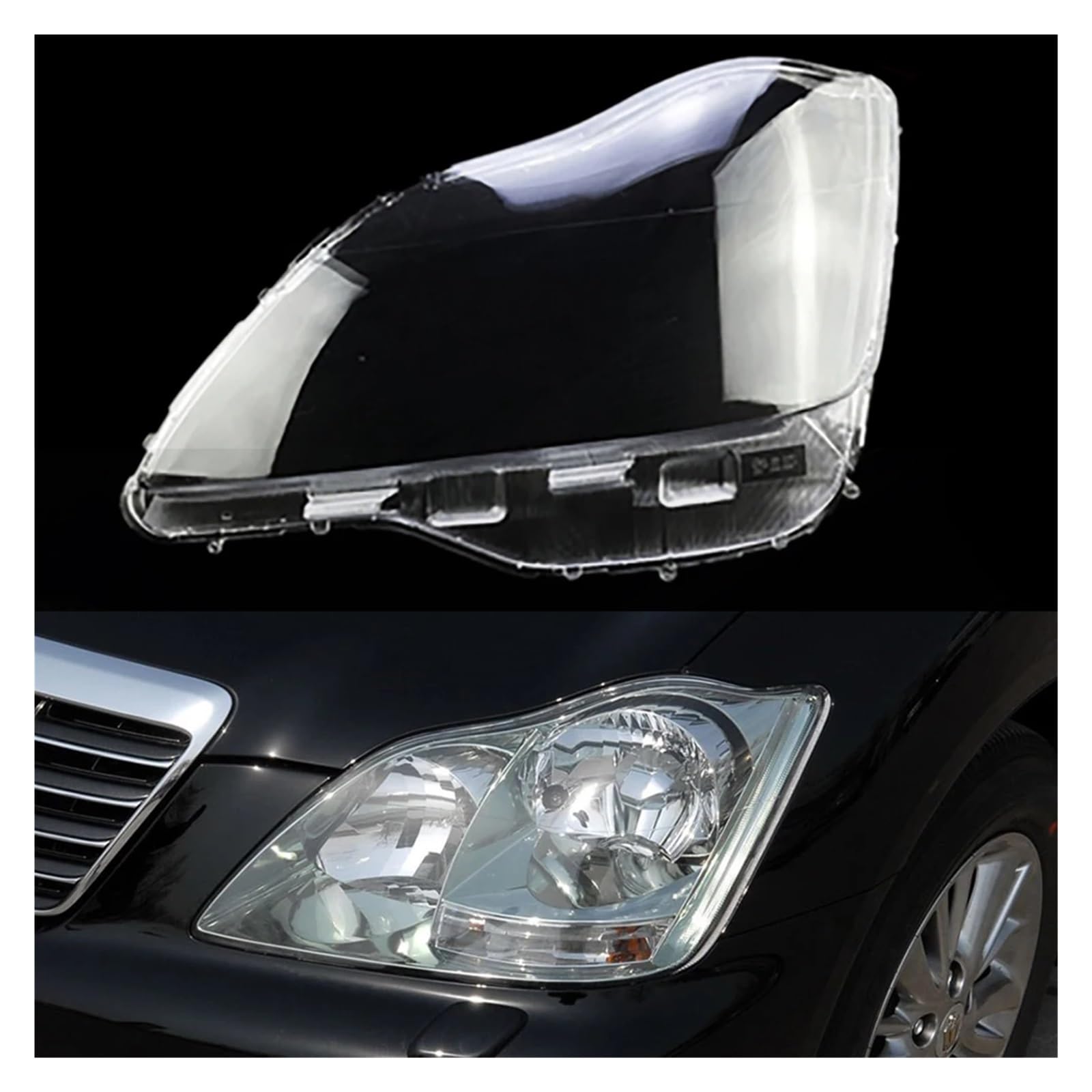 Lampengehäuse Kompatibel for Toyota Crown 2005 2006 2007 2008 2009 Glaslinsenschale Auto-Frontscheinwerferabdeckung Transparente Lampenschirm-Lichtkappen(Left) von WONOWDQF