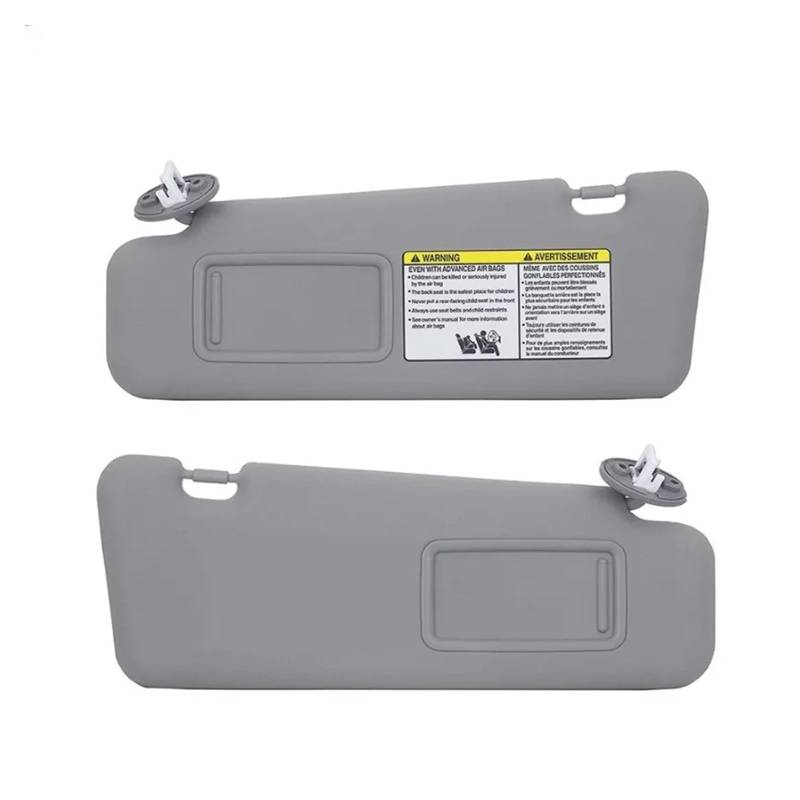 Linke Seite Fahrerseite Sonnenblende Grau Auto Sonnenblende Schatten kompatibel for Toyota Highlander 2008 2009 2010 2011 2012 2013 74320-48500-B0(A Pair of Gray) von WONOWDQF