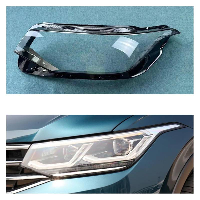 Links Oder Rechts Kompatibel for VW Tiguan 2022 2023 Auto Scheinwerfer Shell Scheinwerfer Abdeckung Scheinwerfer Objektiv Scheinwerfer Glas Auto Abdeckung(Left) von WONOWDQF