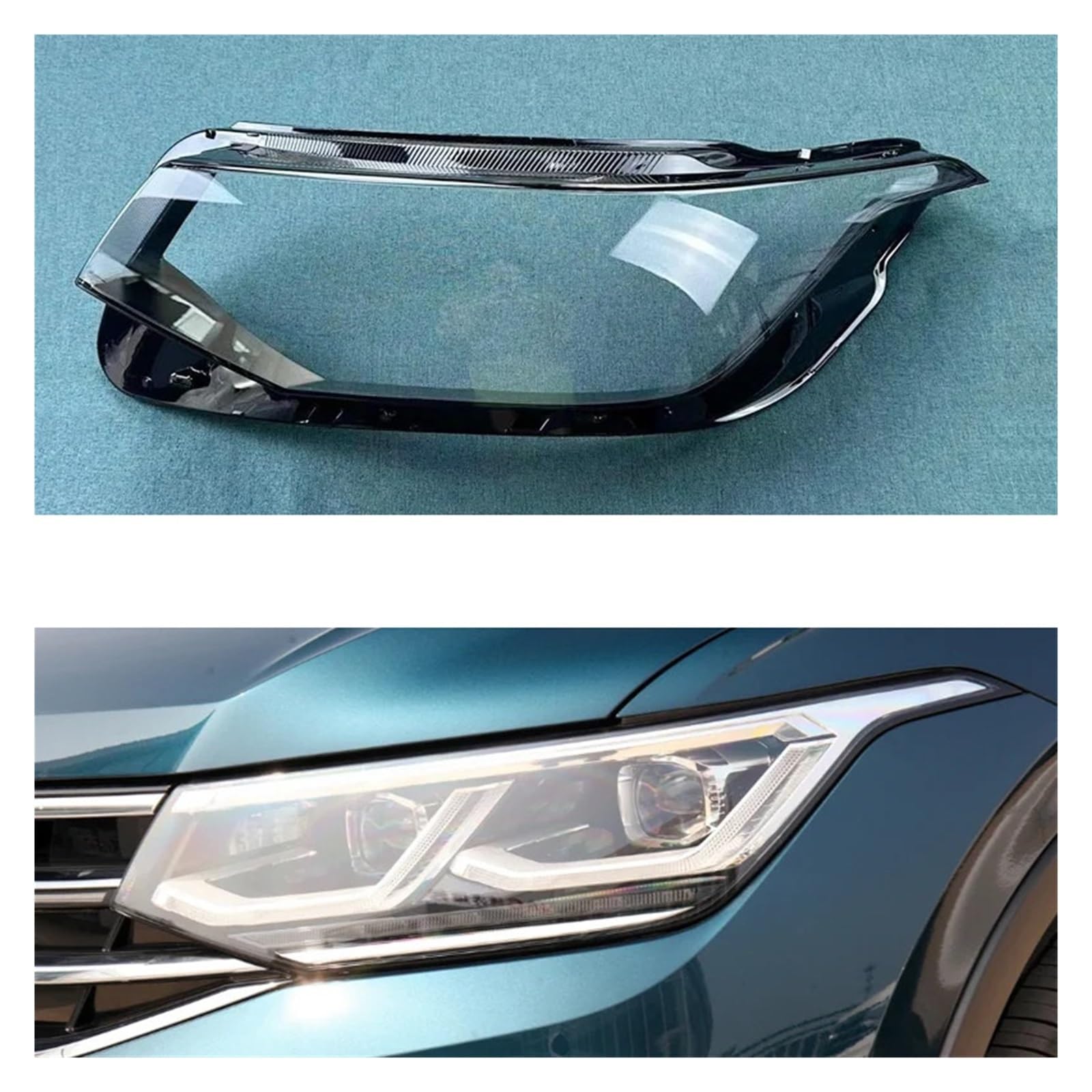 Links Oder Rechts Kompatibel for VW Tiguan 2022 2023 Auto Scheinwerfer Shell Scheinwerfer Abdeckung Scheinwerfer Objektiv Scheinwerfer Glas Auto Abdeckung(Right) von WONOWDQF