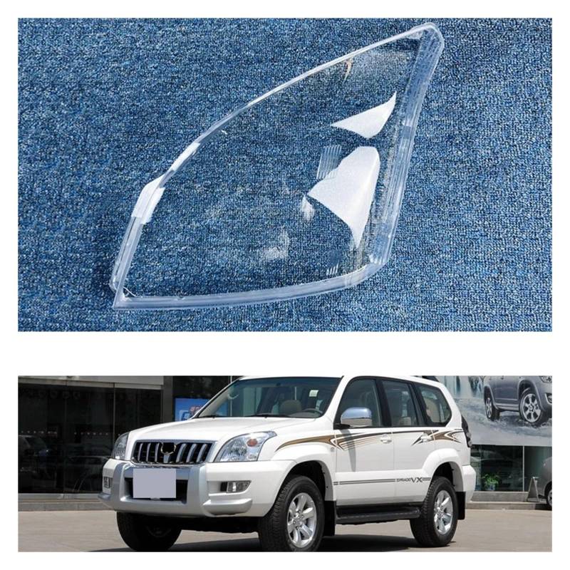 Paar Auto Ersatz Frontlinse Glas Licht Lampe Scheinwerfer Shell Transparent Lampenschirm Scheinwerfer Abdeckung Kompatibel for Toyota Prado 2003~2009 von WONOWDQF