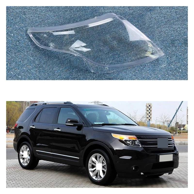 Scheinwerfer-Objektivabdeckung, transparente Schale, Scheinwerferglas, ersetzt die Original-Lampenschirme, kompatibel for Ford Explorer 2011 2012 2013 2014 2015(Left) von WONOWDQF