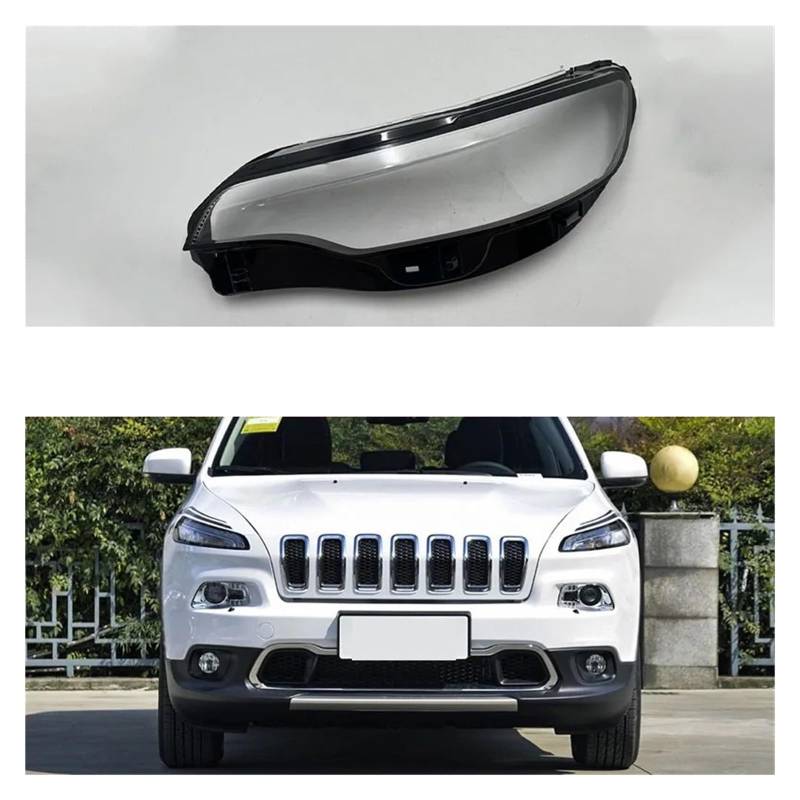 Scheinwerferabdeckung kompatibel for Jeep Cherokee 2019 2020 2021 Kunststoff-Scheinwerferlinse transparente Lampenschirme Shell ersetzen das Originalglas(Left Right) von WONOWDQF