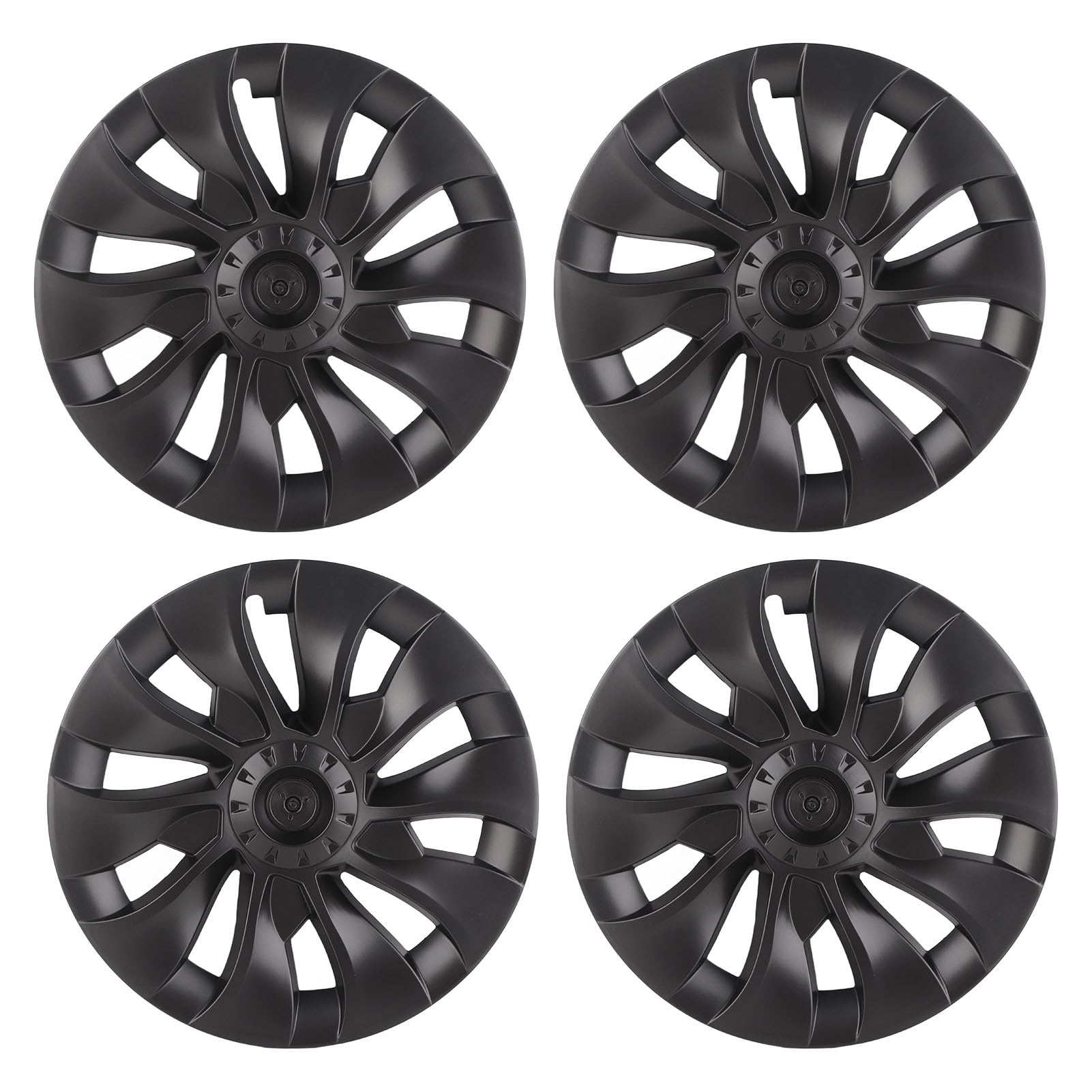 4 Pcs 18in Automobile Hubcap Matte Black Wheel Hub Full Rim Protector Cover Replacement for 2017 to 2023 (Grey) von WONZHEC