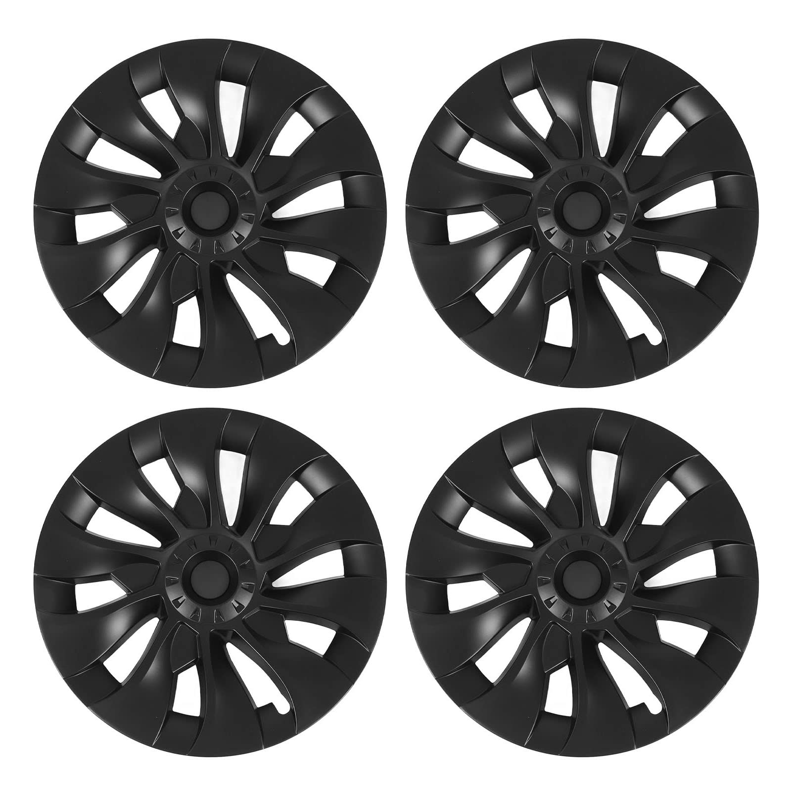 4 Pcs 18in Automobile Hubcap Matte Black Wheel Hub Full Rim Protector Cover Replacement for 2017 to 2023 (Matte Black) von WONZHEC