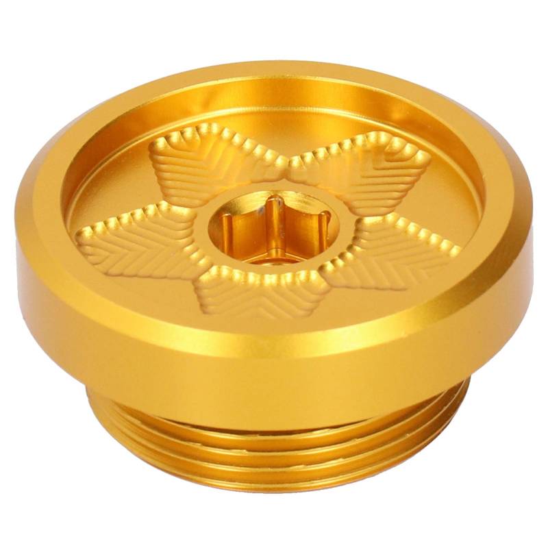 Aluminum Alloy Engine Oil Filler Cap Screw Plug Cover Fit for Kawasaki Ninja GPZ1100 KL250 ZR-7 ZZR250 (Gold) von WONZHEC